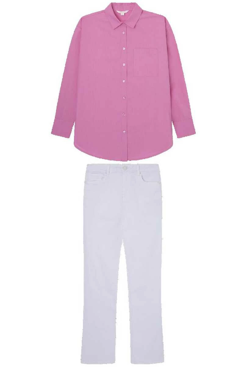 Springfield Conjunto De Jeans Y Camisa