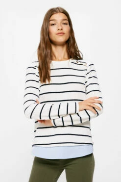 Springfield Camiseta Bimateria Marinera