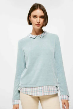 Springfield Camiseta Chenilla Bimateria Cuadros