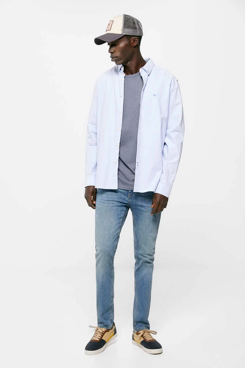 Springfield Jeans Skinny Lavado Medio Ensuciado