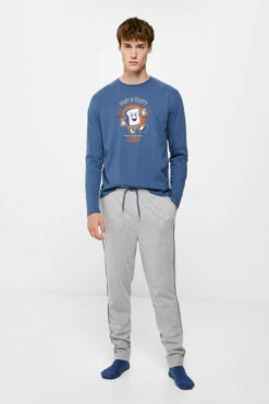 Springfield Pijama Largo Punto Algodón Tostada