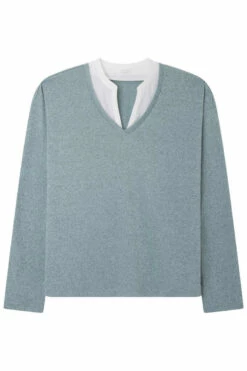 Springfield Camiseta Bimateria Cuello Mao