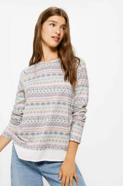 Springfield Camiseta Bimateria Cenefas