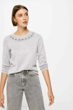 Springfield Camiseta Cuello Cenefa Tachas