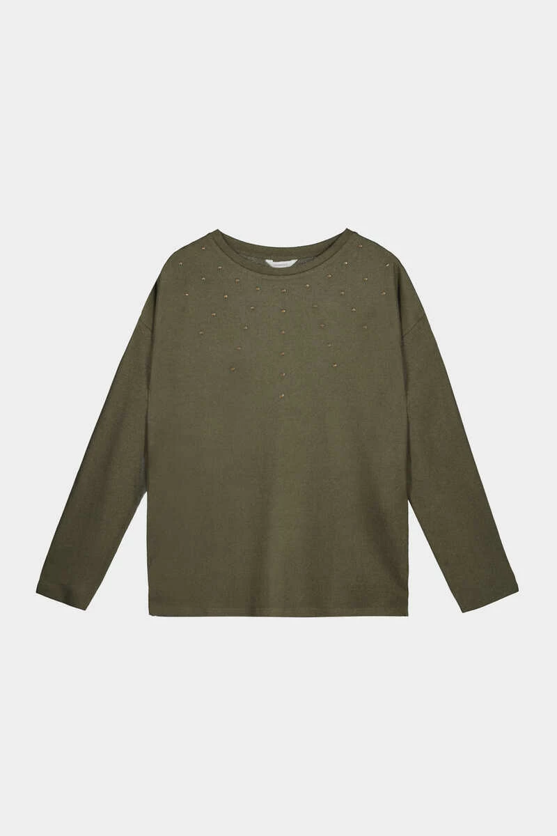 Springfield Camiseta Cuello Tachas Radiales