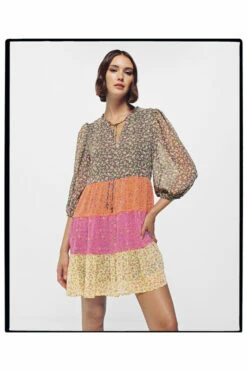 Springfield Vestido Paneles Estampado