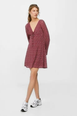 Springfield Vestido Corto Manga Campana